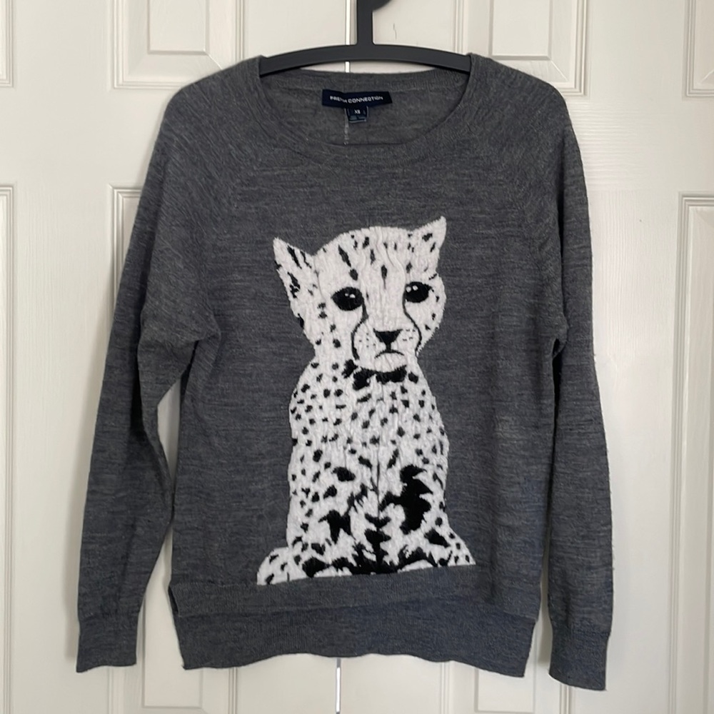 French connection cheetah sweater